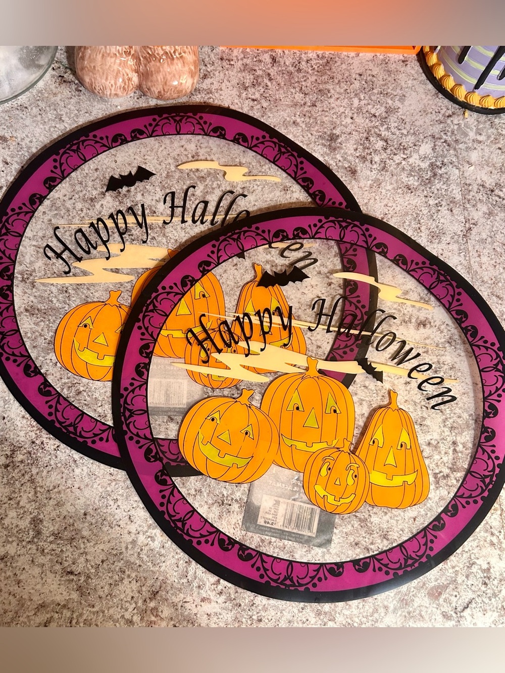 Set of 2 Vintage Halloween Placemats | Halloween Decor